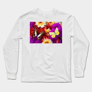 Two Resting Butterflies On Poms Long Sleeve T-Shirt